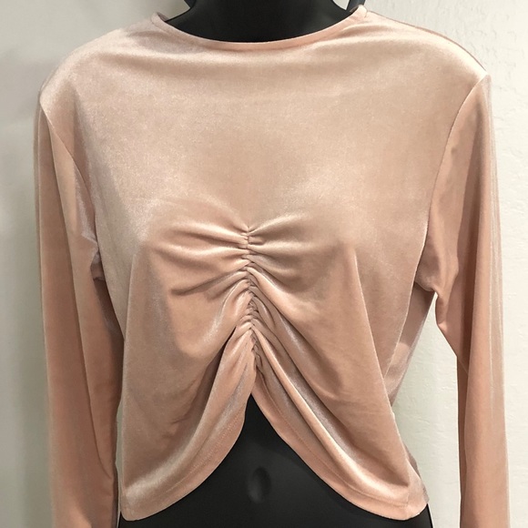 Tops - Velvet Blush crop top